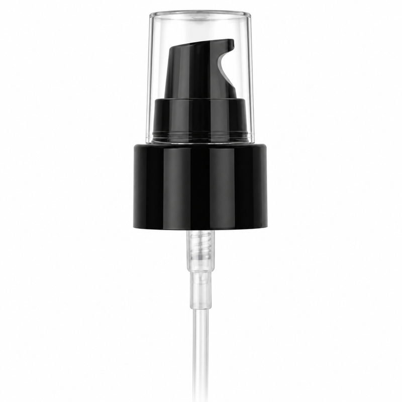 24-410 Black Smooth Cosmetic Treatment Pump (6.875" dip tube) 130mcl