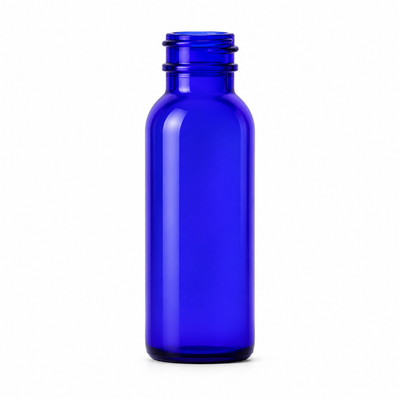 15 mL 18-400 Cobalt blue Glass Boston Round Bottle