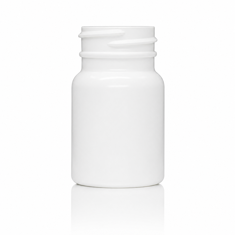 40cc White HDPE Plastic Pill Packer Bottle with 33-400 Neck Finish