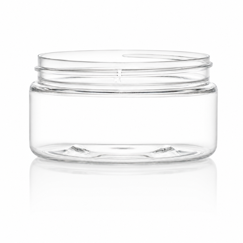 8 oz Clear 89-400 PET Plastic Jar