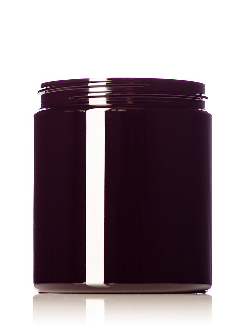 19 oz Dark Amber 89-400 Single Wall Plastic PET Jar