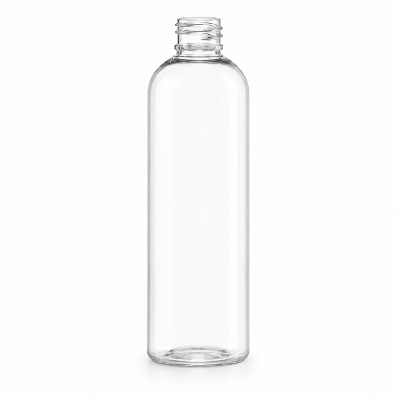 3 oz Clear 20-410 Cosmo Round PET Plastic Bottle
