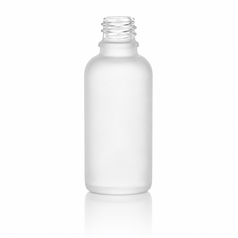 30 mL White Coated 18mm Dropper Fitment Glass Boston Round Bottle (Tamper Evident)