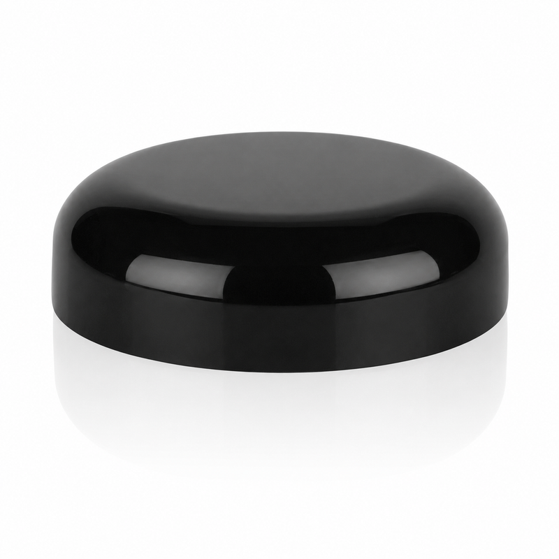 58-400 Black Smooth Dome Cap PP (Foam Liner)