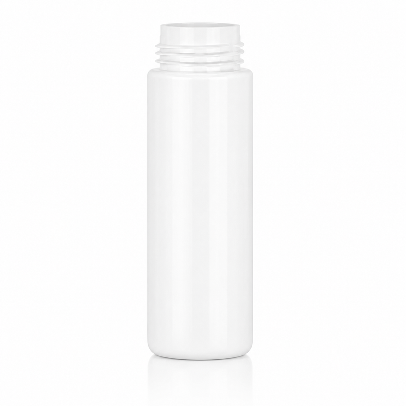 180 mL White PET 43mm Foamer Style Cylinder Round Plastic Bottle