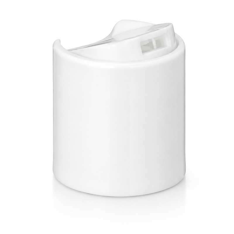 24-410 White Smooth PP Plastic Disc Top Cap (Pressure Sensitive Liner)