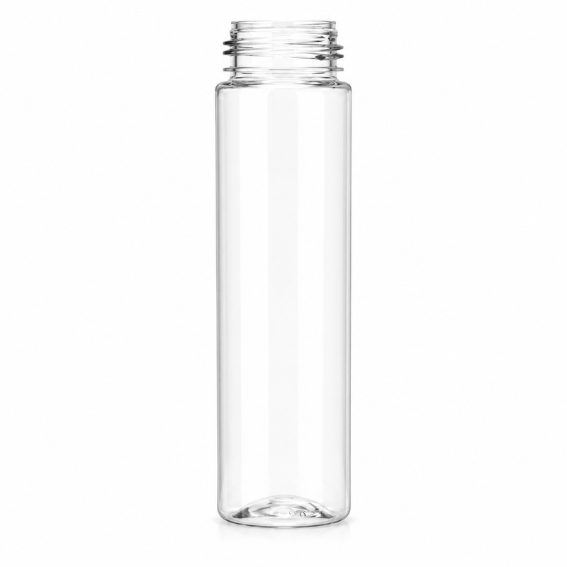 210 mL 43mm Clear Cylinder Round Foamer Style Bottle 100% PET PCR