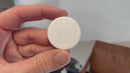 38-400 White Ribbed Matte Top Plastic Cap (Foam Liner)