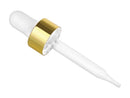 18-400 White/Gold Smooth Dropper Assembly (2.4375" glass pipette)