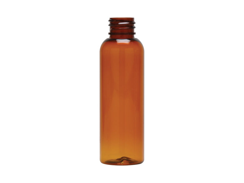 2 oz Amber 20-410 PET Cosmo Round Plastic Bottle