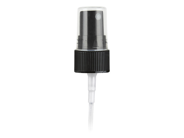20-400 Black Ribbed Fine Mist Sprayer 3" Dip Tube (Output 0.16cc)