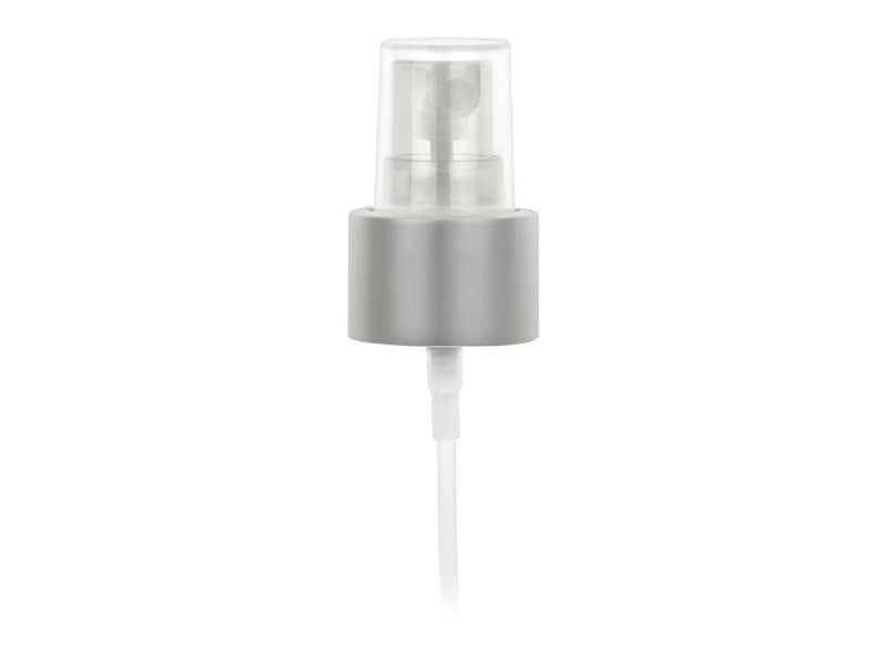 24-410 Brushed Aluminum/Natural-Colored Metal Shell Fine Mist Sprayer 6 7/8" Dip Tube (.12mL-.14mL Output)