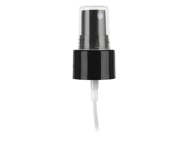 24-410 Black Smooth Fine Mist Sprayer 6.75" Dip Tube (Output .12mL-.14mL)