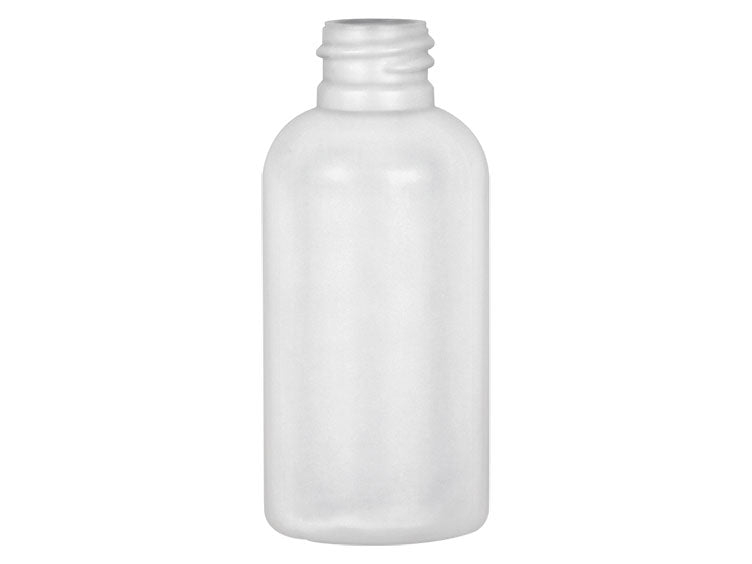 2 oz Natural-Colored 20-410 Boston Round HDPE Plastic Bottle