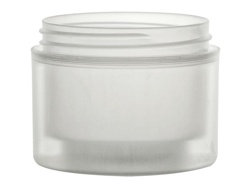 1 oz Natural-Colored 53-400 PP Double-Wall Plastic Jar Straight Base