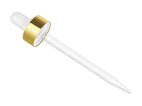 22-400 White/Gold Smooth Dropper Assembly (Fits 4oz)