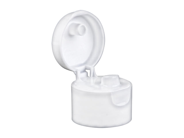 28-410 White Smooth Snap Top Cap (.250" Orifice)