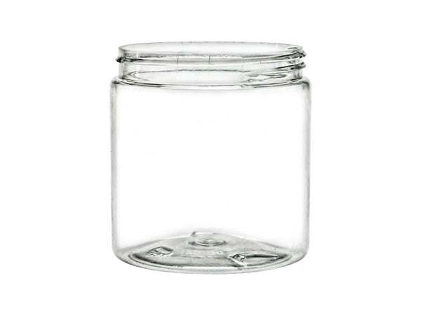 8 oz Clear 70-400 Plastic PET Straight-Sided Jar