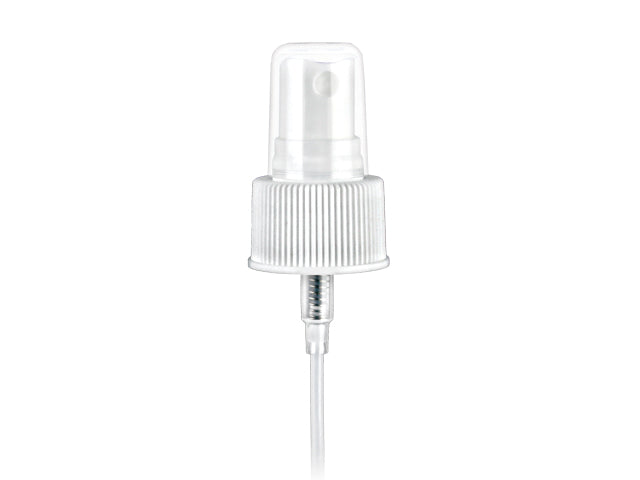 24-410 White Fine Ribbed Fine Mist Sprayer 6.25" Dip Tube (Output 0.16cc)