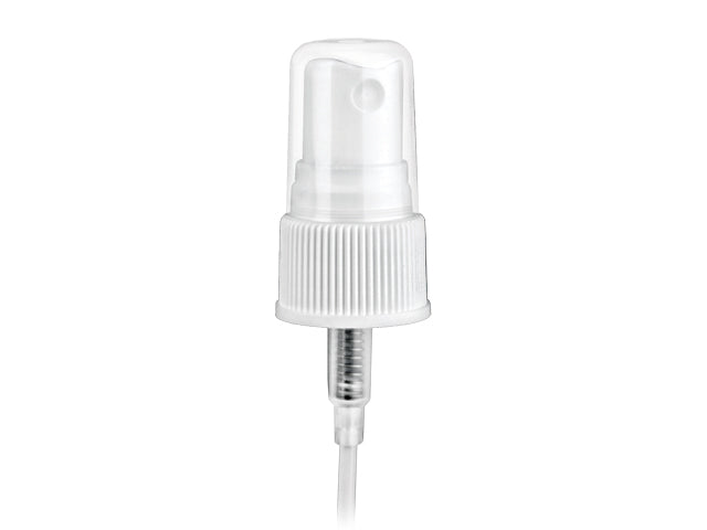 20-410 White Ribbed Fine Mist Sprayer 2.875" Dip Tube (Output 0.16cc)