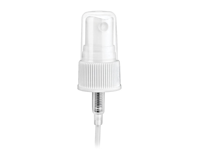 20-410 White Ribbed Fine Mist Sprayer 2.75" Dip Tube (Output 0.16cc)