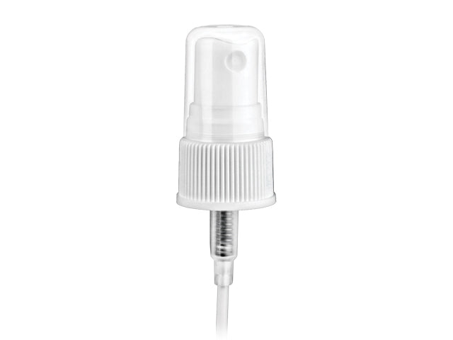 20-410 White Fine Ribbed Fine Mist Sprayer 4.5" Dip Tube (Output 0.16cc)