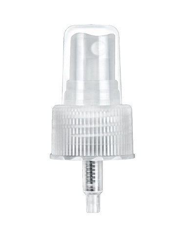 24-410 Natural-Colored Fine Ribbed Fine Mist Sprayer 5.25" Dip Tube (Output 0.16cc)