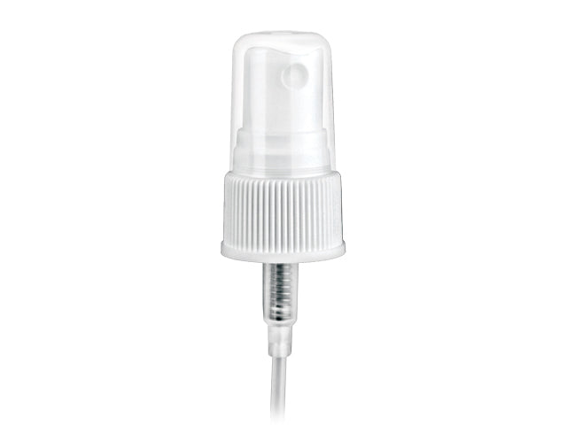 20-410 White Ribbed Fine Mist Sprayer 3.5" Dip Tube (Output 0.16cc)