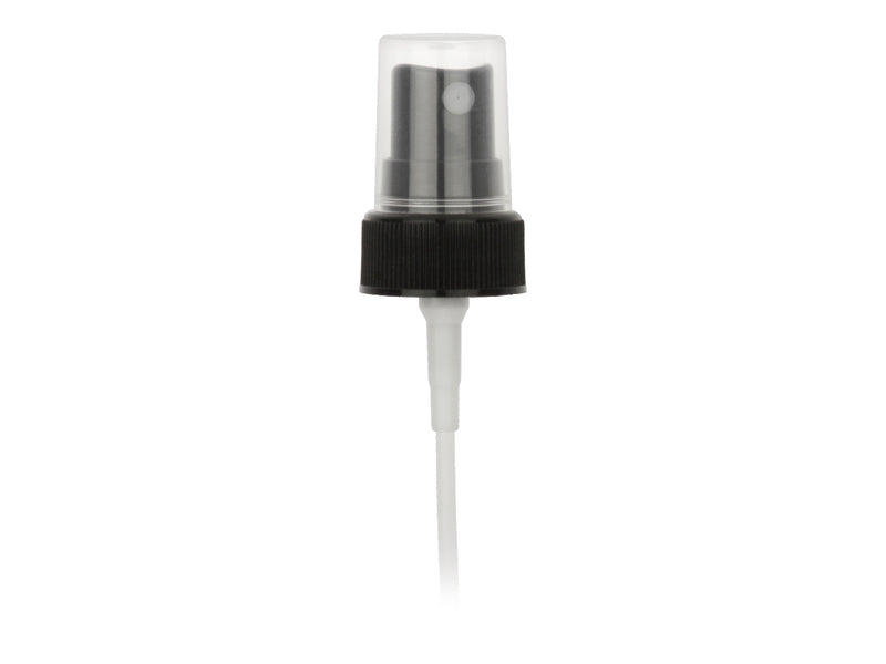 22-400 Black Ribbed Fine Mist Sprayer 4.3125" Dip Tube (Output 0.18cc)