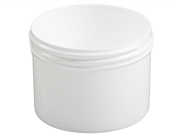 8 oz White 89-400 PP Single Wall Plastic Jar