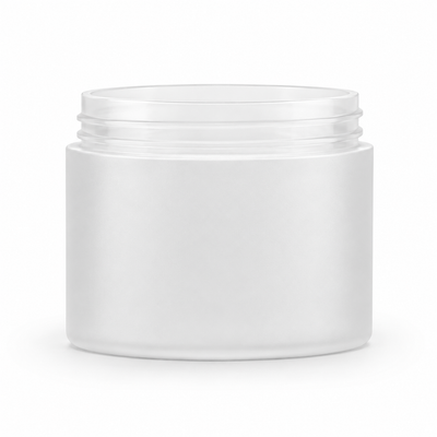 2 oz Frosted 58-400 Double Wall PP Straight Base Plastic Jar