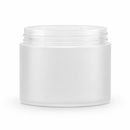 2 oz Frosted 58-400 Double Wall PP Straight Base Plastic Jar