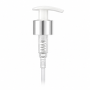 28-410 Silver Metal Shell/White Lotion Pump Lock Up Head 5.75" Dip Tube 2cc