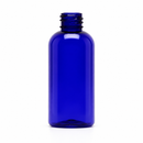 2 oz Blue 20-410 PET Boston Round Plastic Bottle