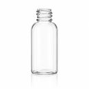 1 oz Clear 20-410 PET Boston Round Plastic Bottle