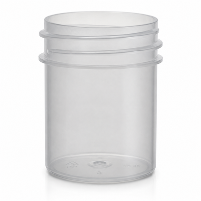 1/2 oz Natural-Colored 33-400 Polypropylene (PP) Single Wall Plastic Jar