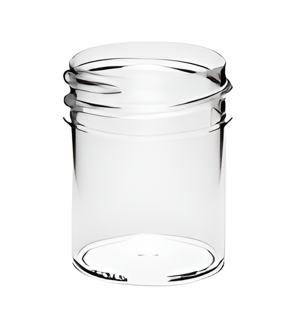 1/2 oz Clear 33-400 Polystyrene (PS) Single Wall Plastic Jar