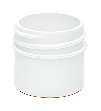 1/4 oz White 33-400 Polypropylene (PP) Single Wall Plastic Jar