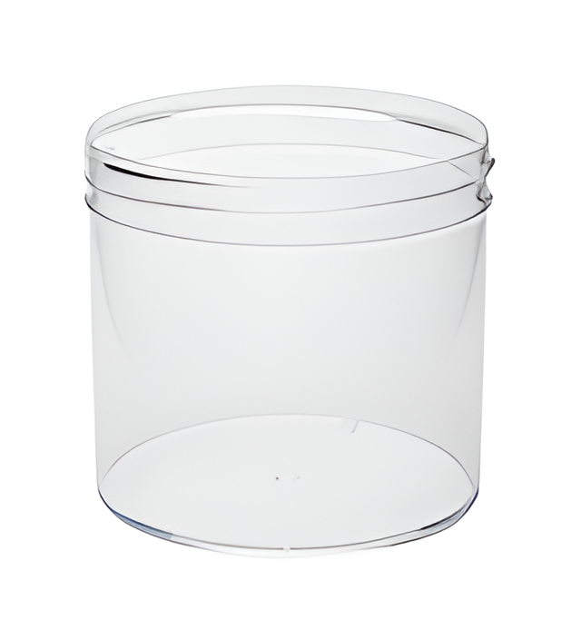 12 oz Clear 89-400 Polystyrene (PS) Single Wall Plastic Jar