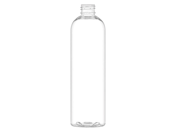 12 oz Clear 24-410 Cosmo Round PET Plastic Bottle