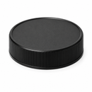 58-400 Black Ribbed Plastic Cap (Pressure Sensitive Liner)