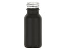 15 mL Black 20mm Euro Dropper Style Boston Round Glass Bottle Spray Coated