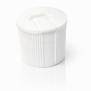 24-410 White Ribbed Directional Spout Top Cap