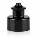 28-410 Black Smooth Push Pull Plastic Cap