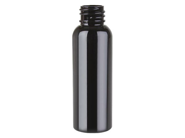 1 oz 20-410 Black PET Cosmo Round Plastic Bottle