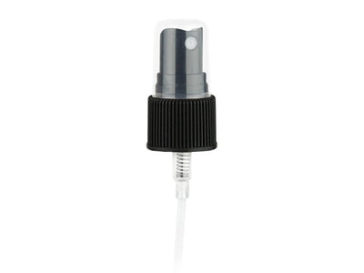 20-410 Black Ribbed Fine Mist Sprayer 6.25" Dip Tube