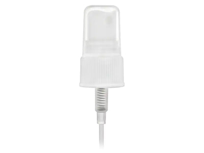 20-410 White Ribbed Fine Mist Sprayer (6" DipTube, .16cc)