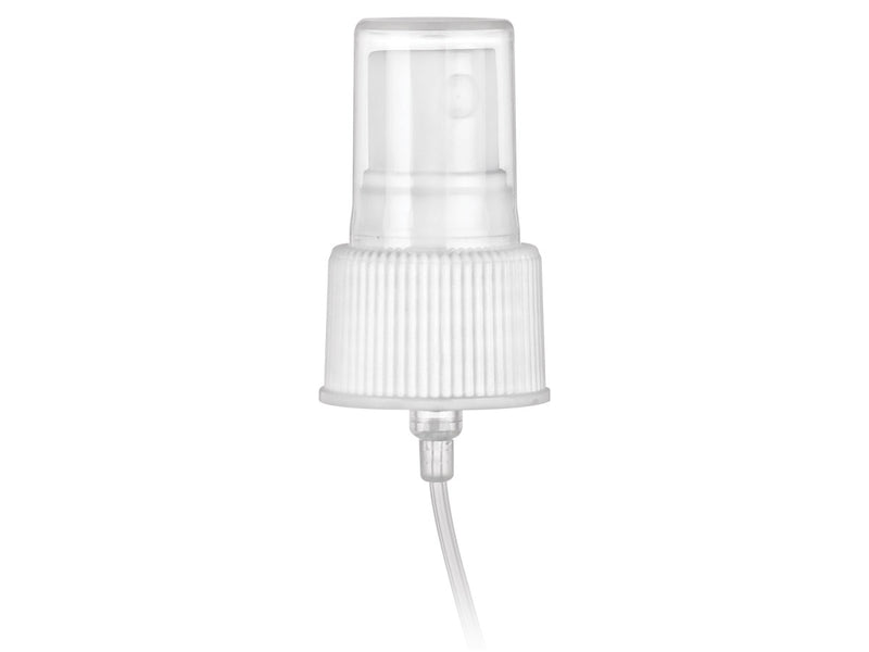24-410 White Ribbed Fine Mist Sprayer (5.9375" Dip Tube)