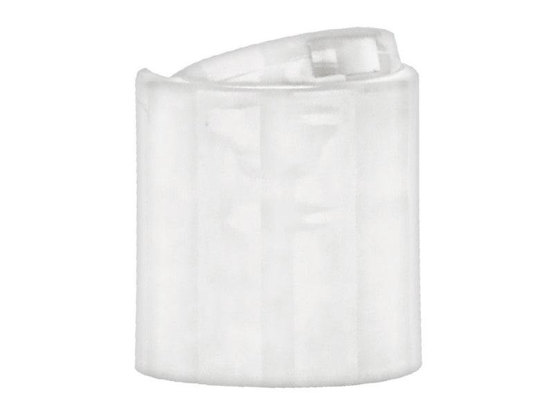 24-410 White Smooth PP Plastic Disc Top Cap