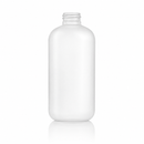 8 oz 24-410 White HDPE Boston Round Plastic Bottle
